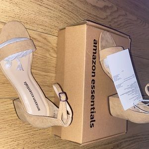 Tan heeled sandals